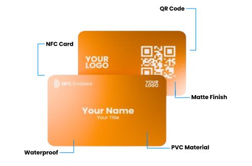 Orange NFC Business Card | NFC-Enabled